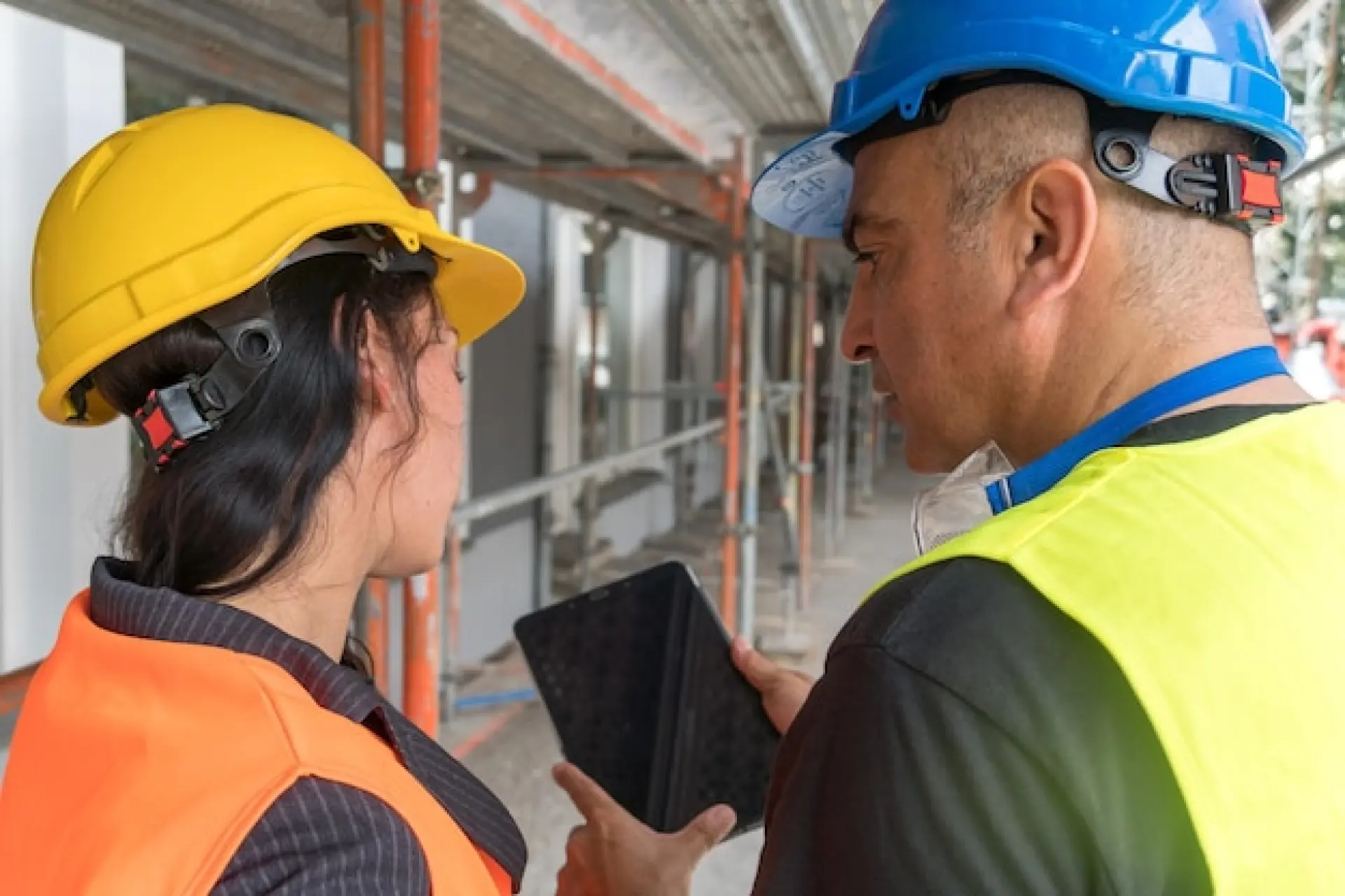Construction workers wearing harnesses - Fall Arrest Norwich