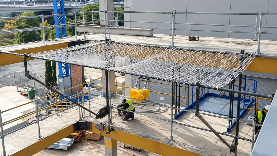Positioning Safety Nets Beneath Steelwork